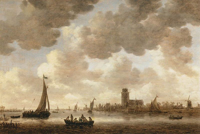The Meuse at Dordrecht with the Grote Kerk.